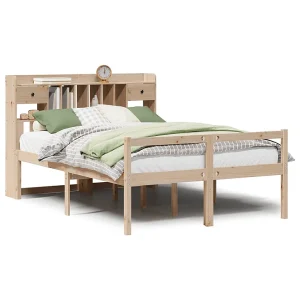 Bed met boekenkast zonder matras massief grenenhout 140×190 cm Bed met boekenkast zonder matras massief grenenhout 140×190 cm