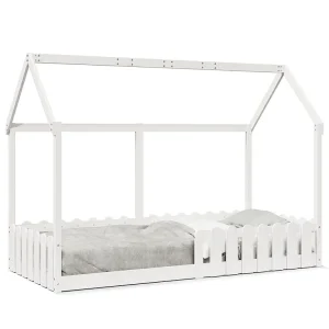 Bedhuis wit massief grenenhout 90×190 cm Bedhuis wit massief grenenhout 90×190 cm