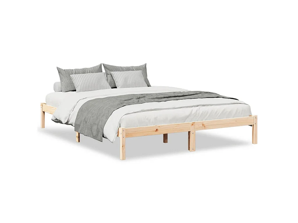 Bedframe extra lang zonder matras massief grenenhout 160x210 cm