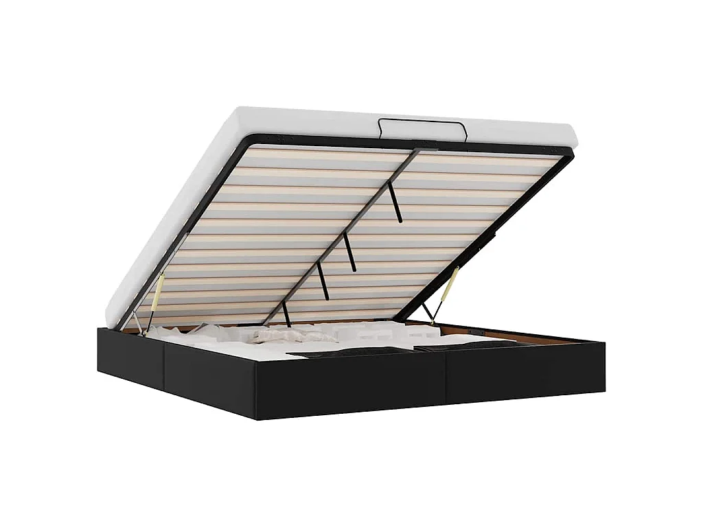 Bedframe zonder matras 180x200 cm kunstleer zwart