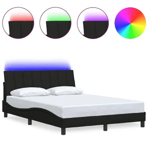 Bedframe zonder matras "Hanko" 120×200 cm stof zwart Bedframe zonder matras "Hanko" 120×200 cm stof zwart