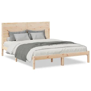 Bedframe extra lang zonder matras massief hout 140×220 cm Bedframe extra lang zonder matras massief hout 140×220 cm
