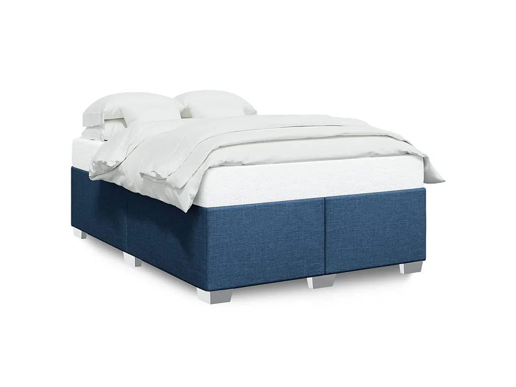 Bedframe zonder matras stof blauw 160x200 cm