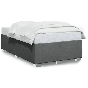 Bedframe zonder matras 120×190 cm stof donkergrijs
