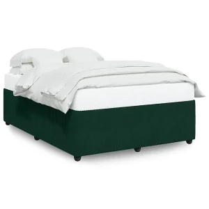 Bedframe zonder matras 140×200 cm fluweel donkergroen Bedframe zonder matras 140×200 cm fluweel donkergroen