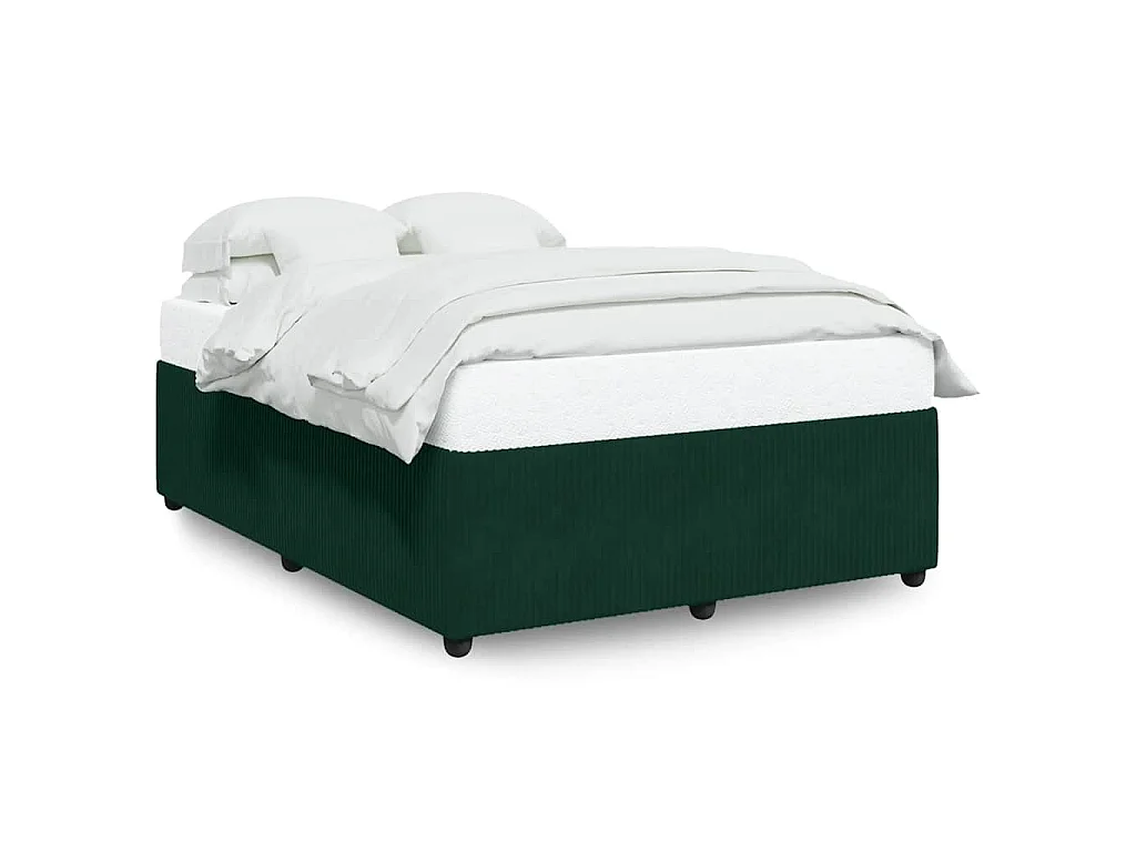 Bedframe zonder matras 140x200 cm fluweel donkergroen