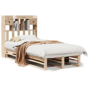 Bed met boekenkast zonder matras massief grenenhout 90×200 cm Bed met boekenkast zonder matras massief grenenhout 90×200 cm