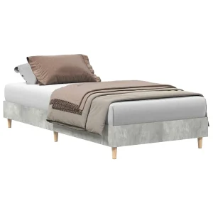 Bedframe zonder matras 75×190 cm spaanplaat betongrijs