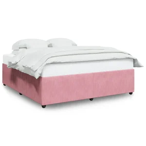 Bedframe fluweel roze 180×200 cm