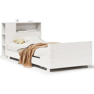 Bedframe zonder matras massief grenenhout wit 75×190 cm Bedframe zonder matras massief grenenhout wit 75×190 cm