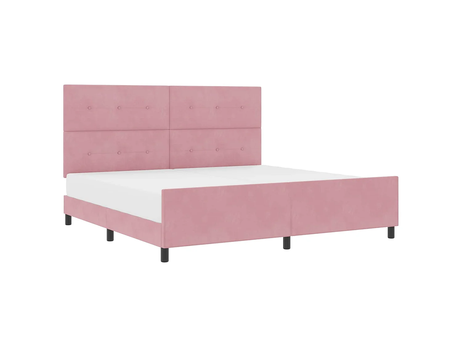Boxspringbed met hoofdeinde Roze 200 x 200 cm Fluweel