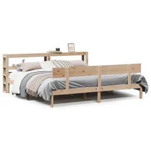 Bedframe zonder matras massief grenenhout 200×200 cm Bedframe zonder matras massief grenenhout 200×200 cm