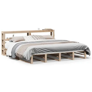 Bedframe zonder matras massief grenenhout 200×200 cm Bedframe zonder matras massief grenenhout 200×200 cm