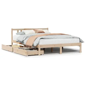 Bedframe zonder matras massief grenenhout 135×190 cm Bedframe zonder matras massief grenenhout 135×190 cm