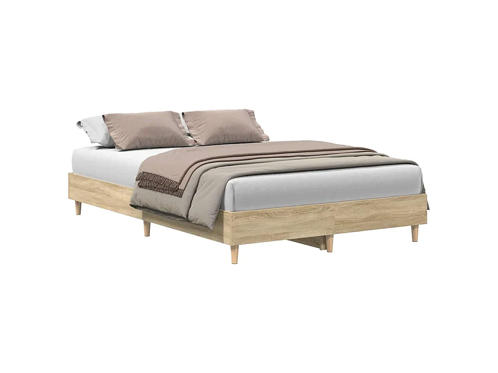 Bedframe zonder matras 120x190cm spaanplaat sonoma eikenkleurig