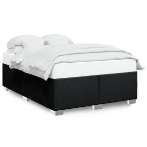 Bedframe zonder matras stof zwart 160×200 cm Bedframe zonder matras stof zwart 160×200 cm