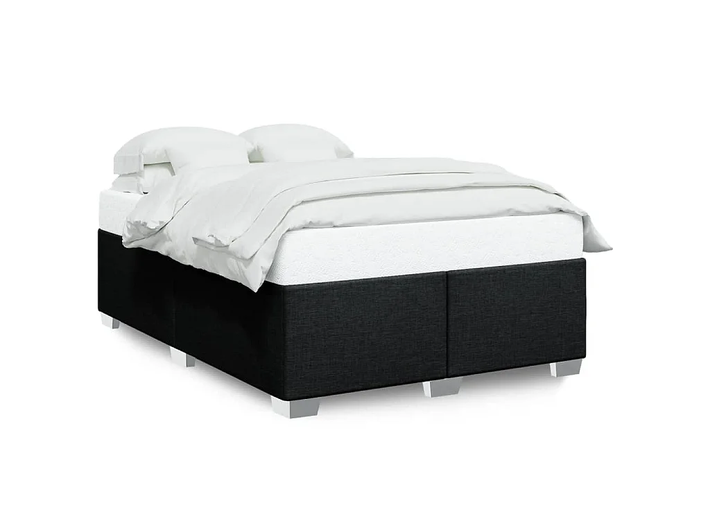 Bedframe zonder matras stof zwart 160x200 cm