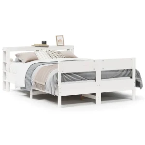 Bedframe zonder matras massief grenenhout wit 140×200 cm Bedframe zonder matras massief grenenhout wit 140×200 cm