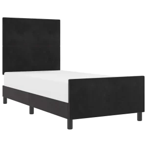 Boxspringbed met hoofdeinde Zwart 100 x 200 cm Fluweel