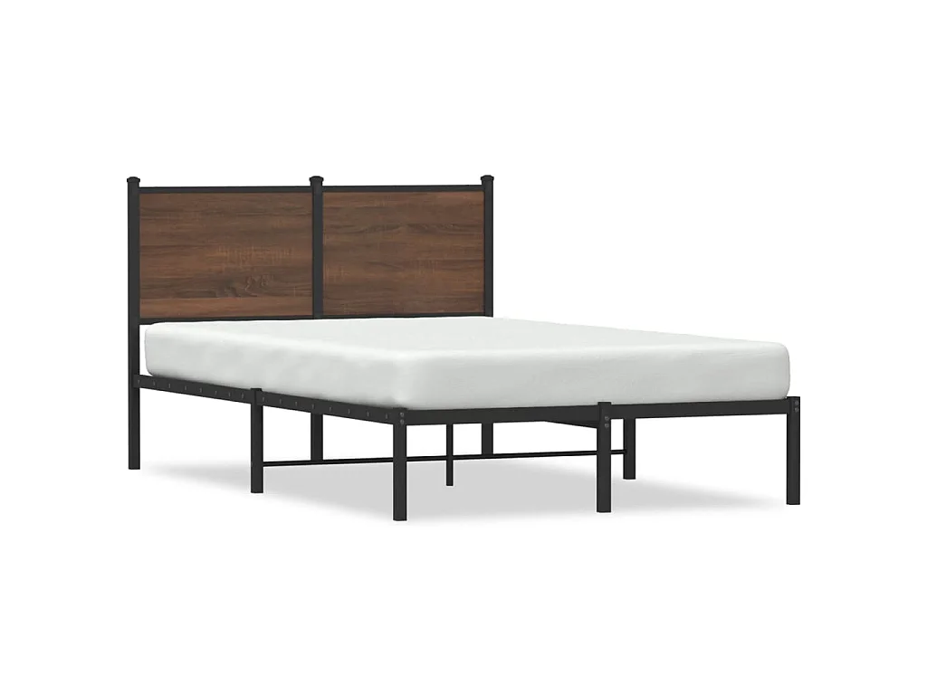 Bedframe zonder matras metaal bruin eikenkleurig 120x200 cm