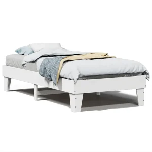 Bedframe zonder matras massief grenenhout wit 140×200 cm Bedframe zonder matras massief grenenhout wit 140×200 cm