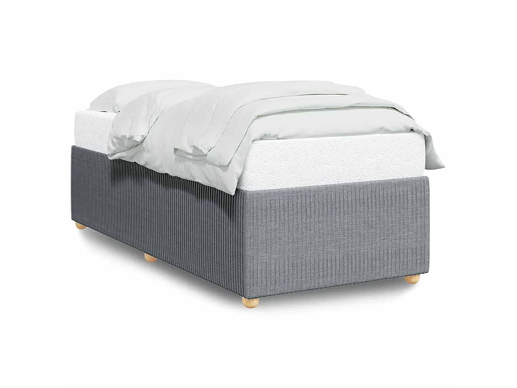 Bedframe zonder matras 80x200 cm stof lichtgrijs