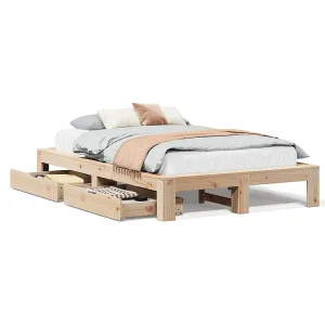 Bedframe zonder matras massief grenenhout 120×190 cm Bedframe zonder matras massief grenenhout 120×190 cm