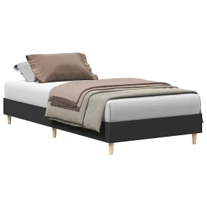 Bedframe zonder matras 75×190 cm spaanplaat zwart Bedframe zonder matras 75×190 cm spaanplaat zwart
