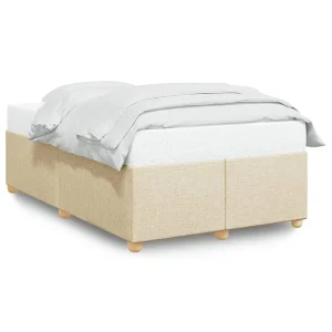 Bedframe zonder matras 120×190 cm stof crèmekleurig