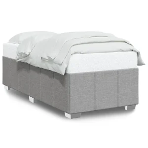 Bedframe zonder matras 90×190 cm stof lichtgrijs Bedframe zonder matras 90×190 cm stof lichtgrijs