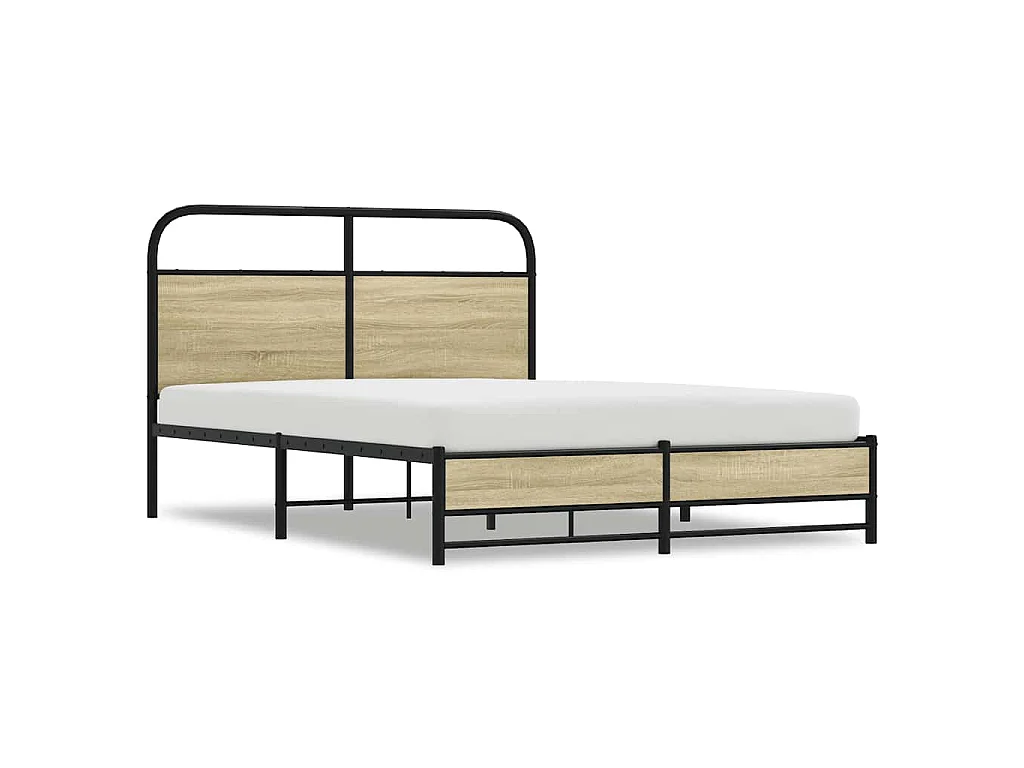 Bedframe zonder matras bewerkt hout sonoma eikenkleur 120x190cm