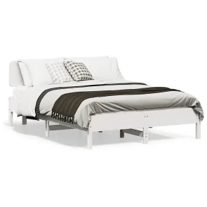 Bedframe zonder matras massief grenenhout wit 140×200 cm Bedframe zonder matras massief grenenhout wit 140×200 cm