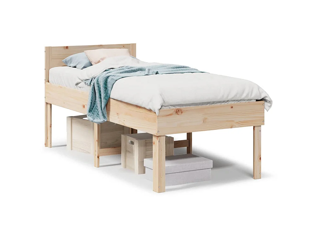 Bedframe zonder matras massief grenenhout 90x190 cm