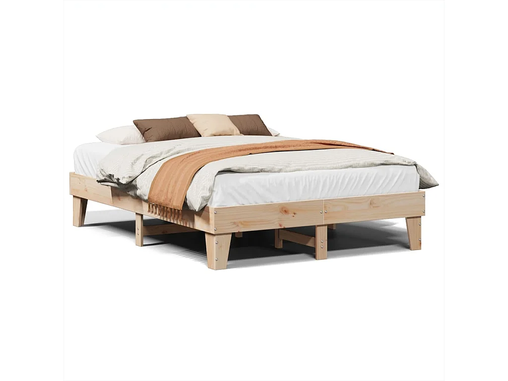 Bedframe zonder matras massief grenenhout 140x200 cm