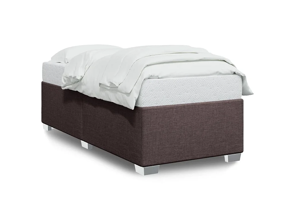 Bedframe zonder matras 80x200 cm stof donkerbruin