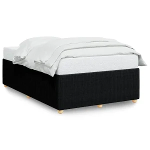 Bedframe zonder matras 120×190 cm stof zwart Bedframe zonder matras 120×190 cm stof zwart