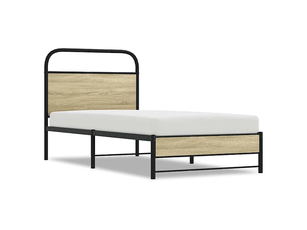 Bedframe zonder matras bewerkt hout sonoma eikenkleur 80x200 cm