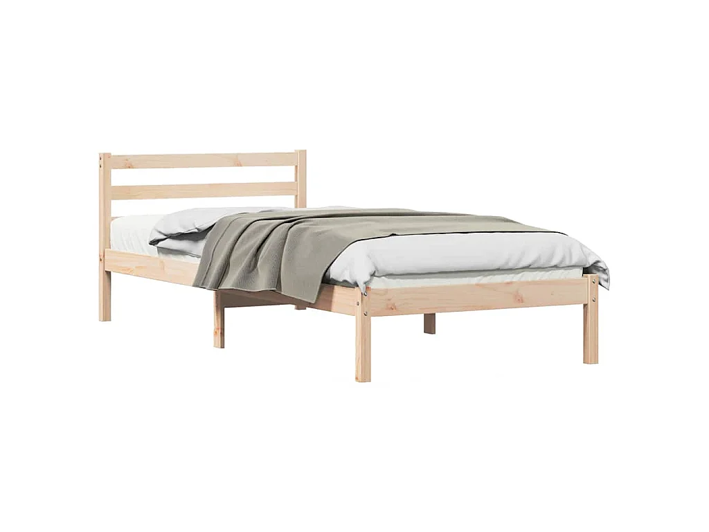 Bedframe Bruin 225,5 x 85,5 x 69,5 cm Massief Vurenhout