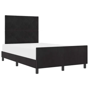 Boxspringbed met hoofdeinde Zwart 120 x 200 cm Fluweel