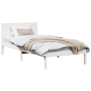 Bedframe Wit 75 x 190 cm Massief grenenhout