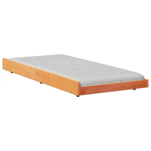 Bedframe Wasbruin 80 x 200 cm Massief grenenhout