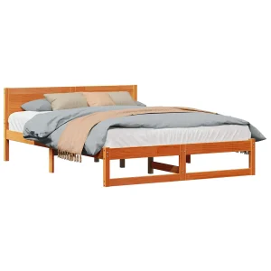 Bedframe Wasbruin 160 x 200 cm Massief grenenhout Bedframe Wasbruin 160 x 200 cm Massief grenenhout