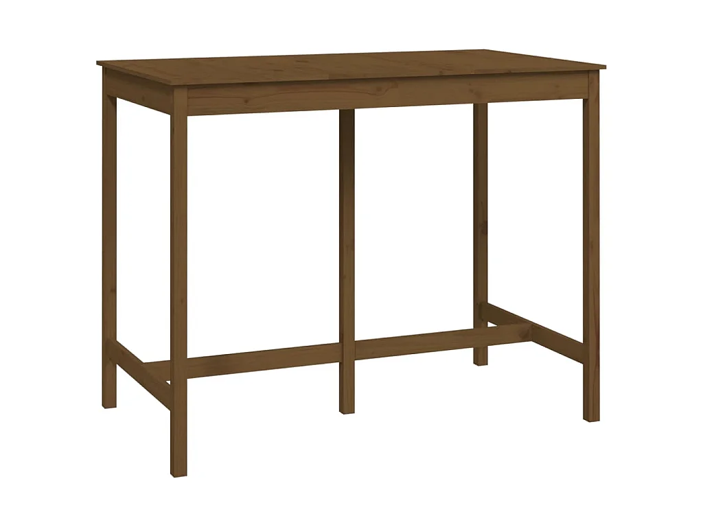 Bartafel 140x80x110 cm massief grenenhout honingbruin