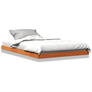Bedframe massief grenenhout wasbruin 120×190 cm Bedframe massief grenenhout wasbruin 120×190 cm