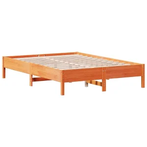 Bedframe zonder matras massief grenenhout wasbruin 160×200 cm Bedframe zonder matras massief grenenhout wasbruin 160×200 cm