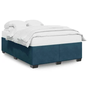 Bedframe fluweel blauw 140×200 cm Bedframe fluweel blauw 140×200 cm
