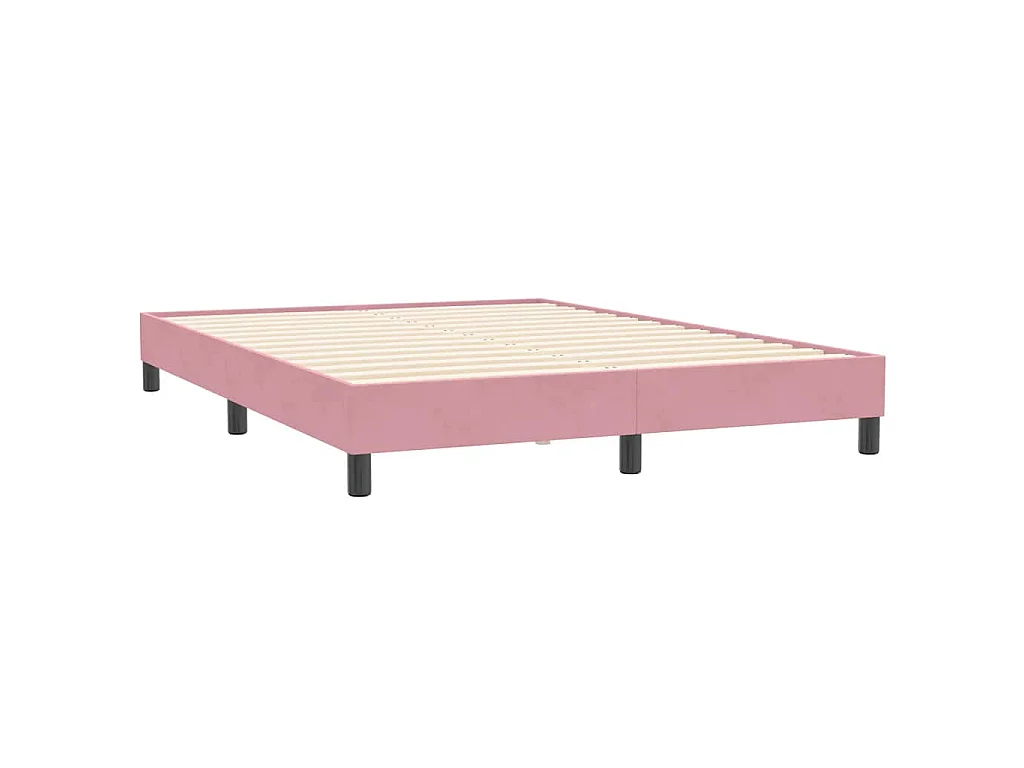 Bedframe zonder matras 140x210 cm fluweel roze