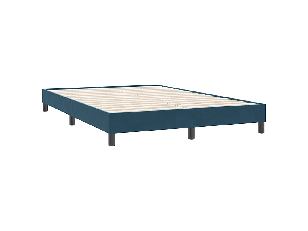 Bedframe zonder matras 140x220 cm fluweel donkerblauw