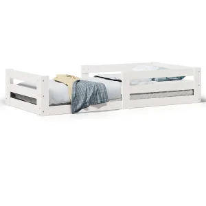 Bedframe zonder matras massief grenenhout wit 75×190 cm Bedframe zonder matras massief grenenhout wit 75×190 cm