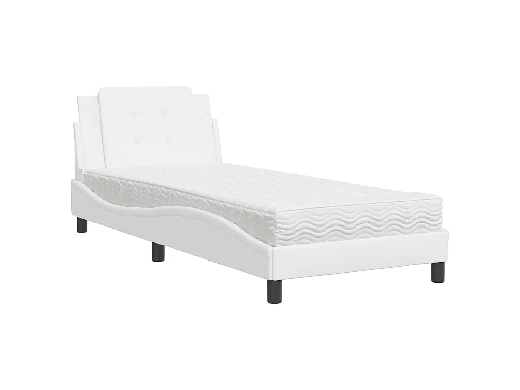 Bedframe zonder matras "Zadar" kunstleer wit 100x200 cm